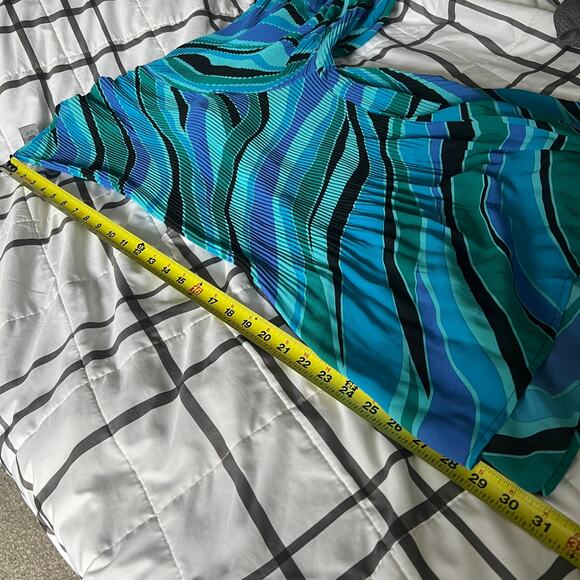 Catherines top pleated embellished beaded 3/4 sleeve bright fun going out party - Picture 8 of 8